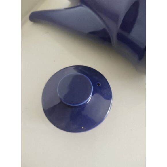Vintage Cobalt Blue Ceramic Tea Pot by Casual Ceramics Japan 6 cup - Picture 12 of 15
